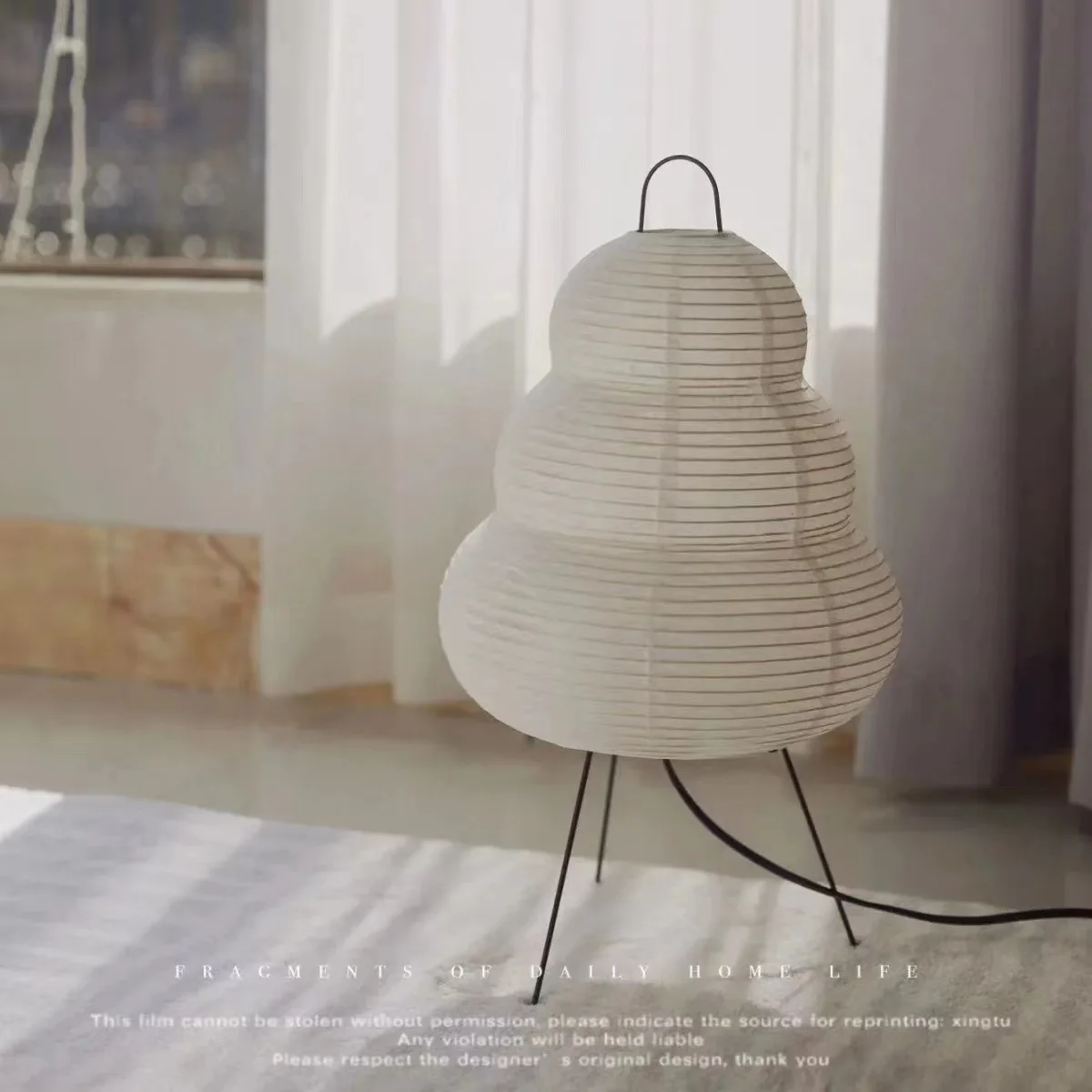 Floor Lamp Tripod - Японский штатив ваби-саби, торшер, ручная работа,