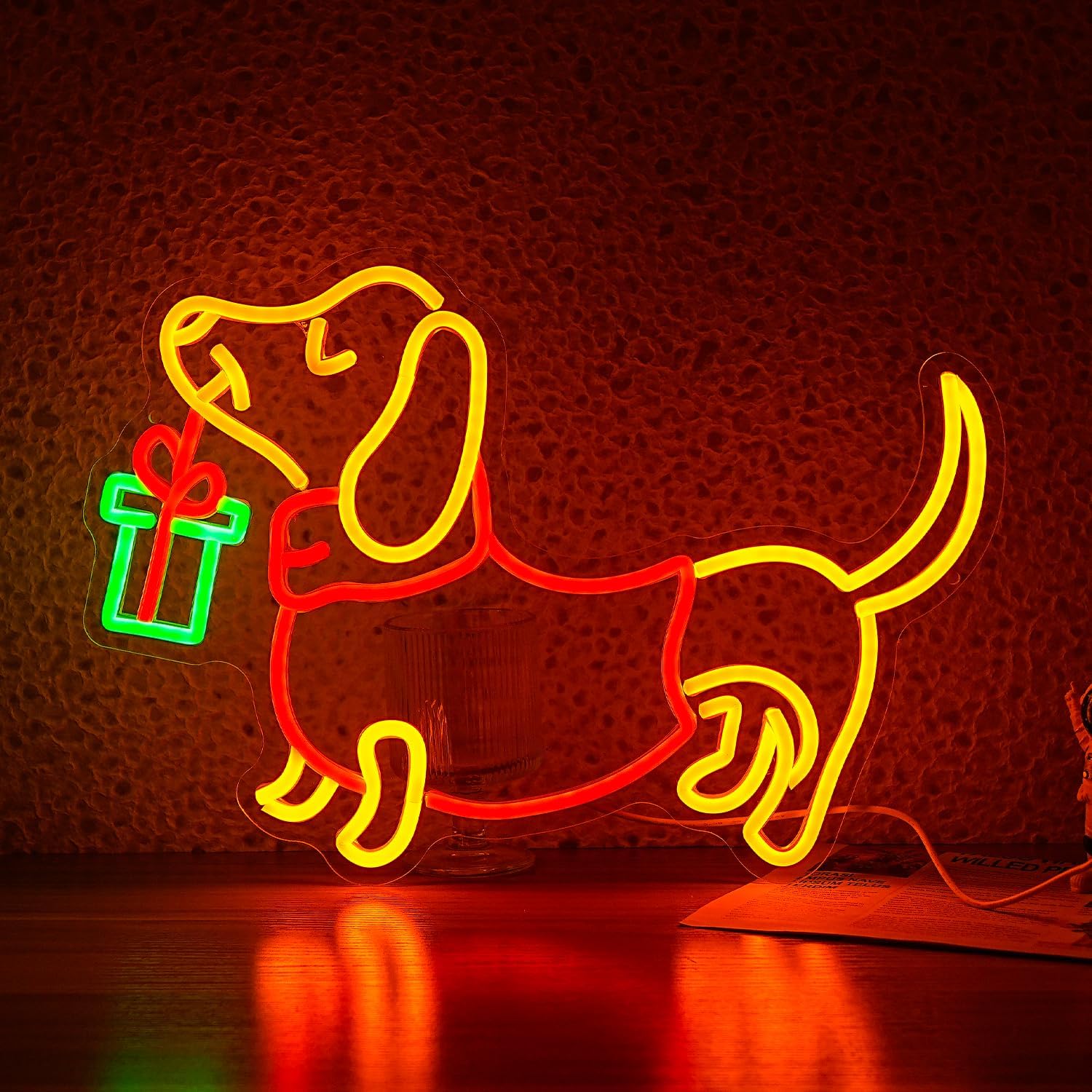 Lighting Decoration Ideas For Home - USB затемняемая неоновая вывеска таксы, светодиодный