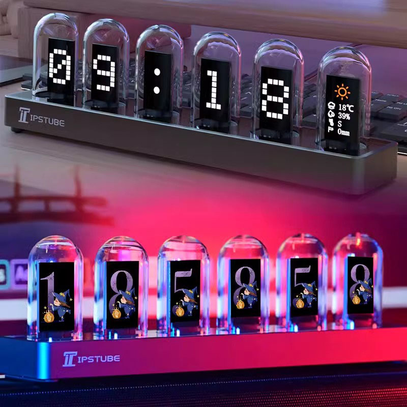 Lighting Decoration Ideas For Home - RGB-часы с ламповыми индикаторами, светодиодной подсветкой,