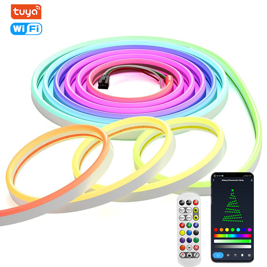 Decor Lighting Uk - Светодиодная неоновая лента RGBIC 12В, 84
