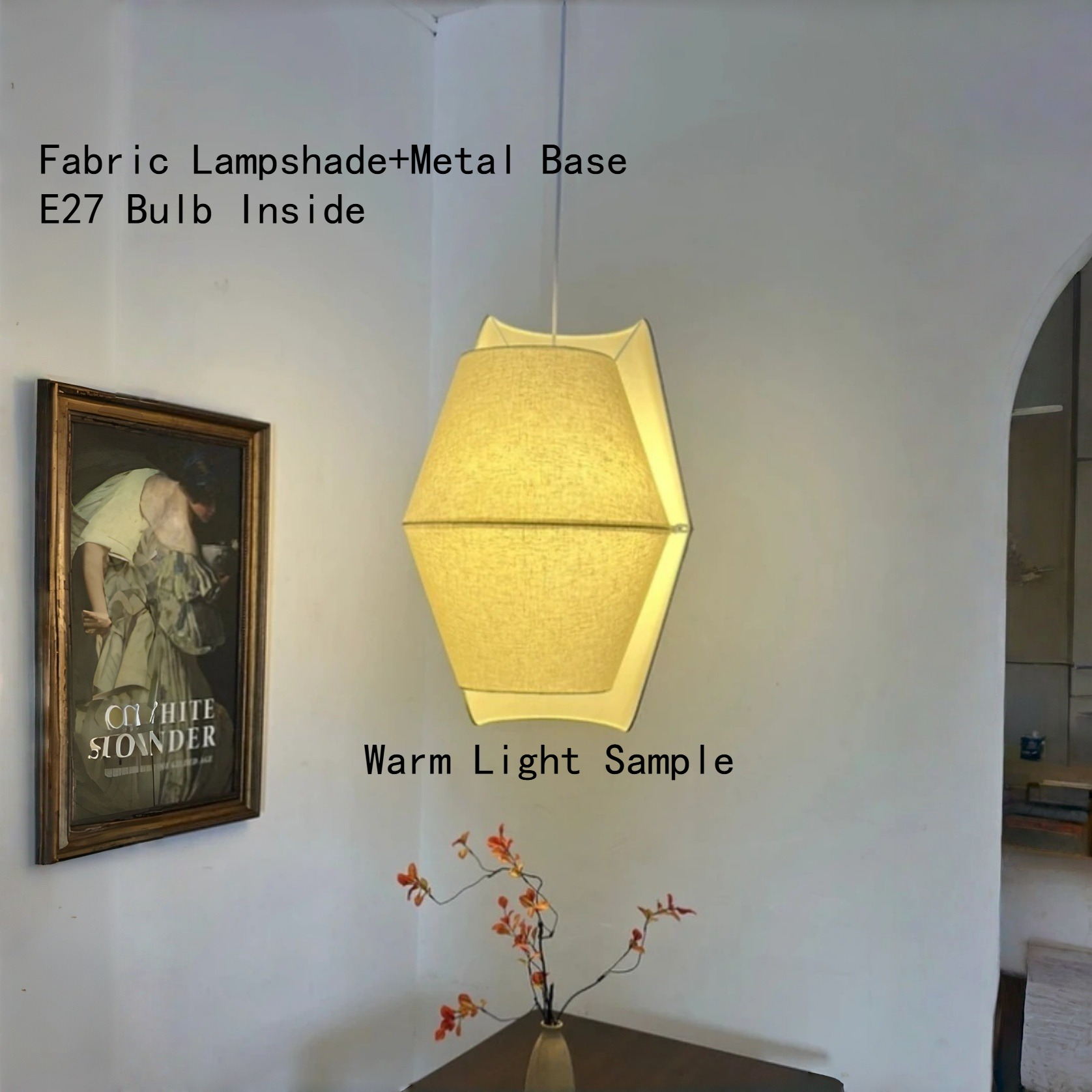 Lighting Home Decor Items - Подвесной светильник в стиле Japandi E27,