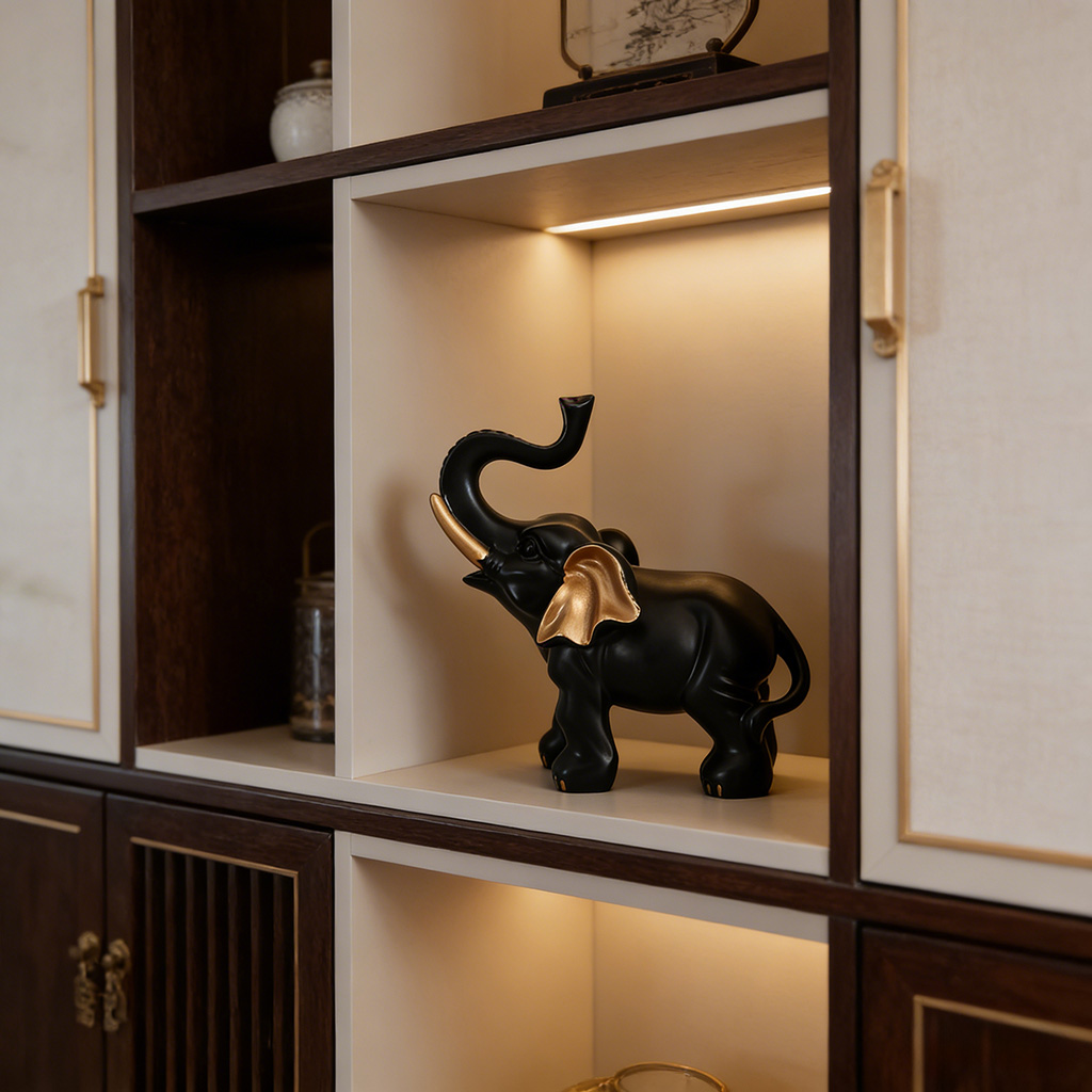 1 штука черно-золотой статуэтк – обзор и цена Lighting Home Decor Items