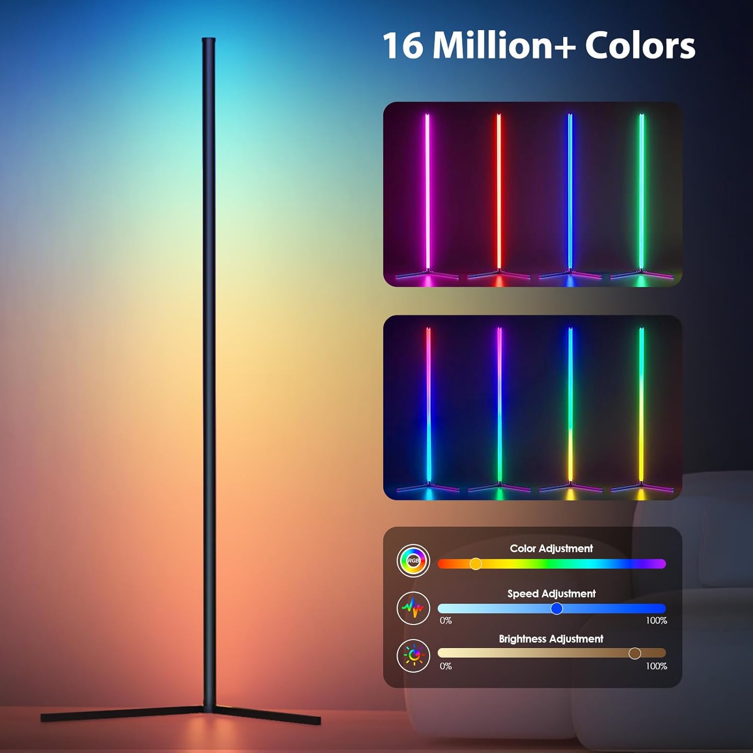 RGB светодиодный ная Напольная – обзор и цена Floor Lamp Tripod