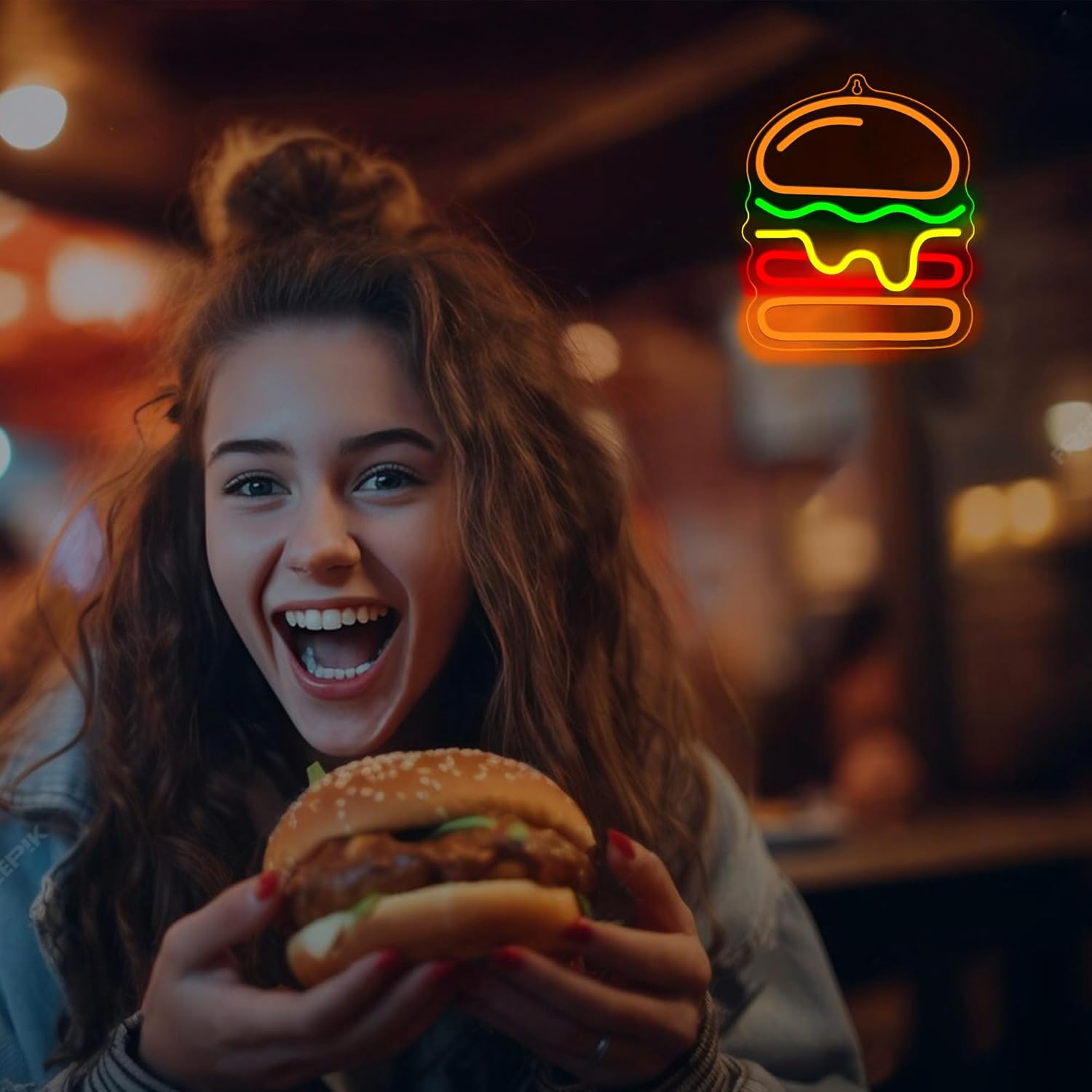 Неоновая вывеска Burger с мног – обзор и цена Lighting Decoration Ideas For Home