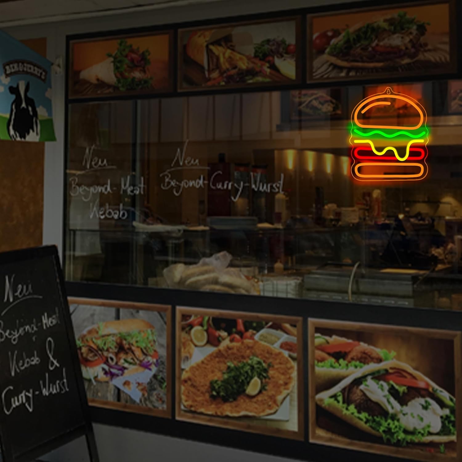Неоновая вывеска Burger с мног – обзор и цена Lighting Decoration Ideas For Home