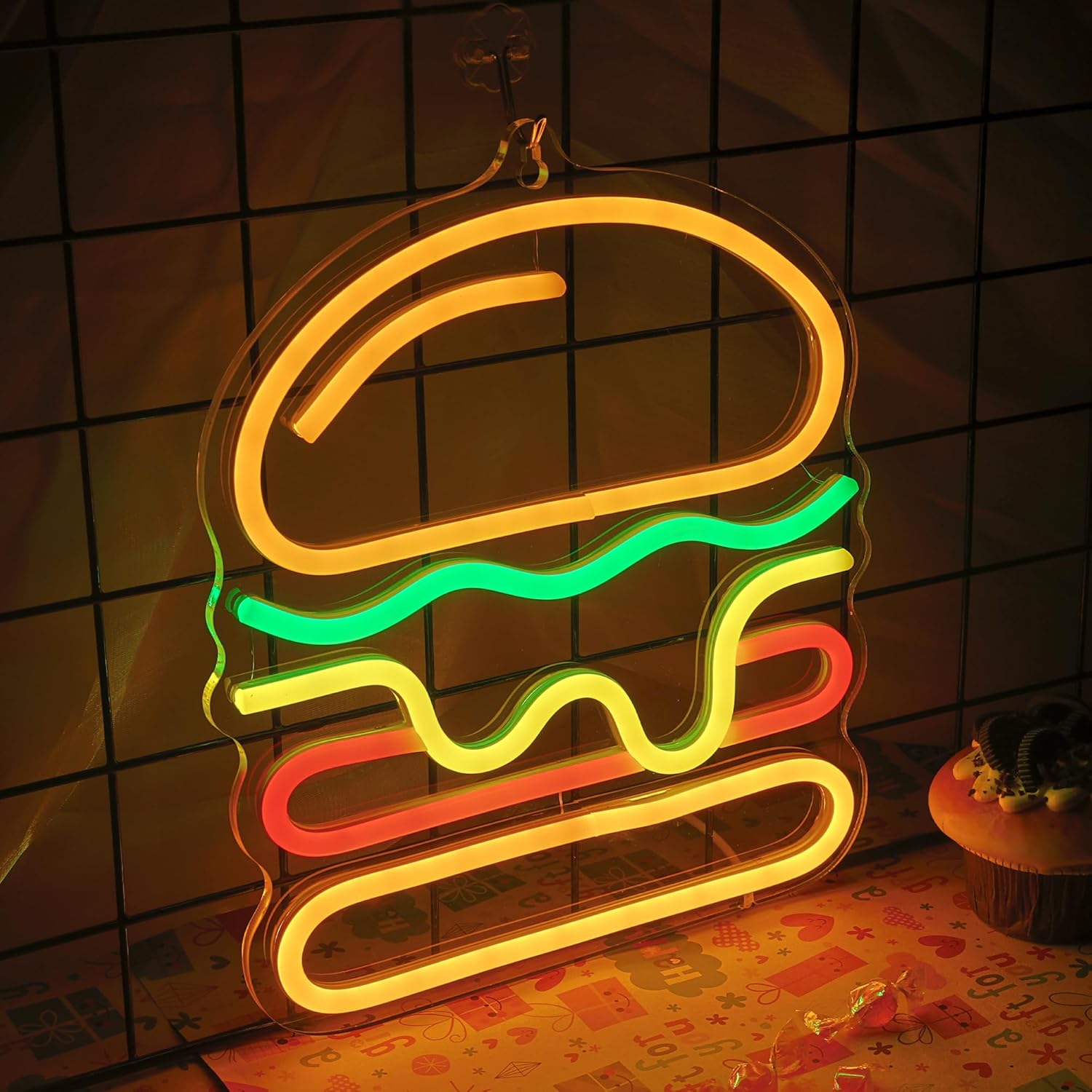 Неоновая вывеска Burger с мног – обзор и цена Lighting Decoration Ideas For Home